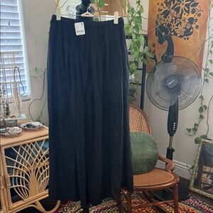 NWT Free People Free-est Rising Sun Black Elastic Waist Palazzo Pants